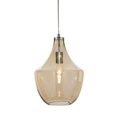 Home Collection Aurora Champagne Glass Pendant Light Debenhams